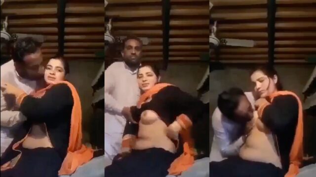 Beautiful Pakistani bhabhi kissing, boobs sucking, blowjob at home, Paki Leaks