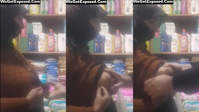 Paki Desi aunty gets boobs sucking by shopkeeper, video viral