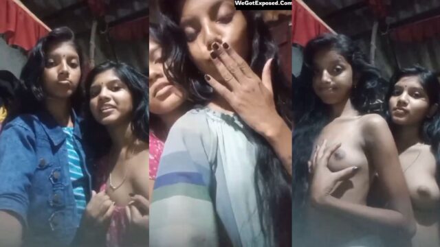 Hot Desi Indian twins sisters nai ek sath banai nude video