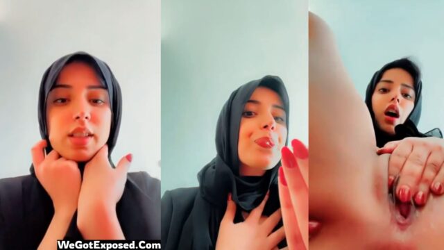 Very Horny Paki Hijab Girl Rubbing her Pussy, Leaked video