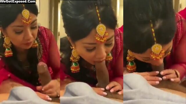 Beautiful Punjabi bhabhi sucking big cock of her husband, viral mms
