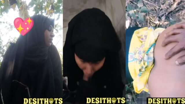 Hijabi girl fucking outdoors in Pakistani sex video