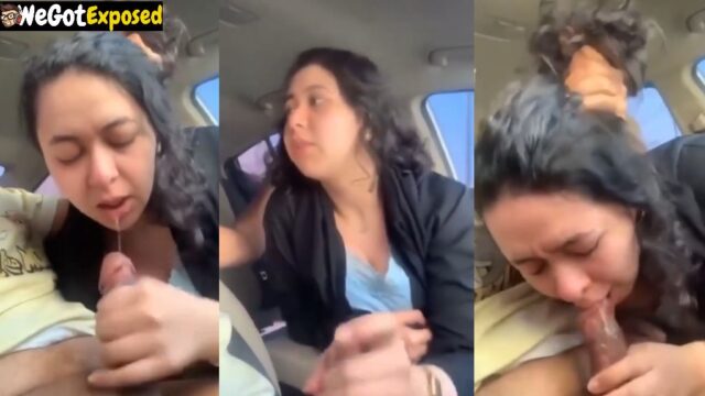 Mumbai Real Estate Aunty Sloppy Blowjob in Car to Young Client