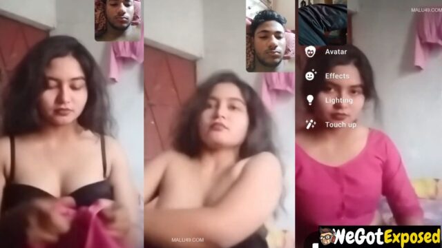 Hijabi Bangladeshi Beauty Strips Completely on Video Call