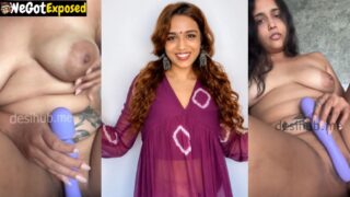 Instagram model Tara Kundale Fully Nude on Bed Masturbates Wet Pussy with Vibrator Video