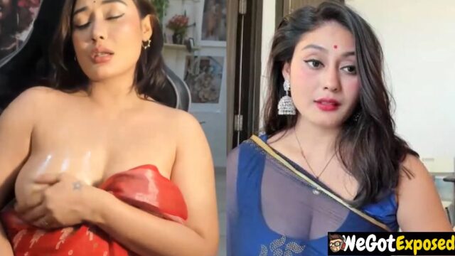 Goddessanna Stripchat Red Saree Full Nude Showing Boobs