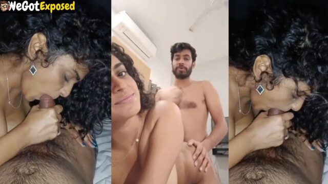 Curly Hair Indian Girl Blowjob And Doggy Sex