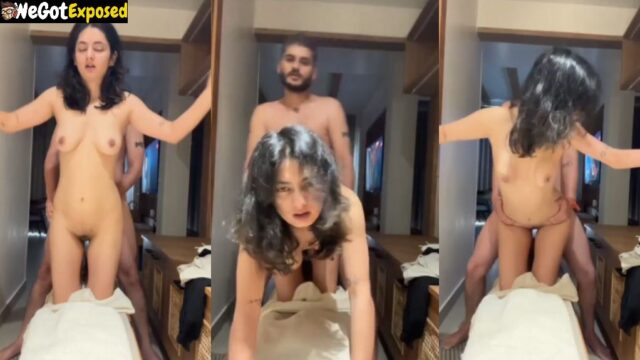Hot Indian Guy Fucking Hard His GF’s Pussy On Table